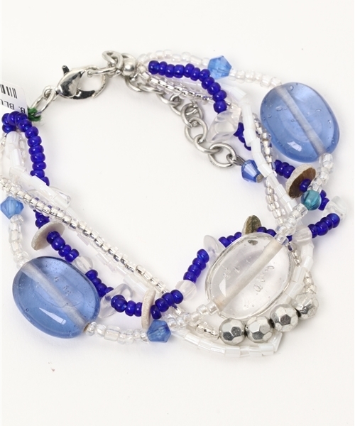 チャイハネ（チャイハネ）の「【チャイハネ】マリーノブレスレット（ブレスレット・レディース・ホワイト/ターコイズブルー/ブルー・FREE）」の5枚目の写真