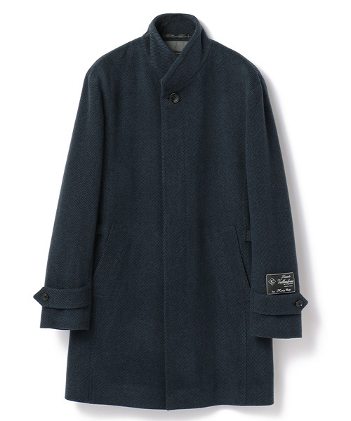 MEN'S BIGI（メンズビギ）の「【週刊文春11/16号】草刈正雄さん着用 スタンドカラーコート/カルゼメルトン（イタリアンファブリック）（チェスターコート・メンズ・ブラック系その他/ブラック/ブラウン/ネイビー/グレー・LL/L/S/SS/M）」の3枚目の写真