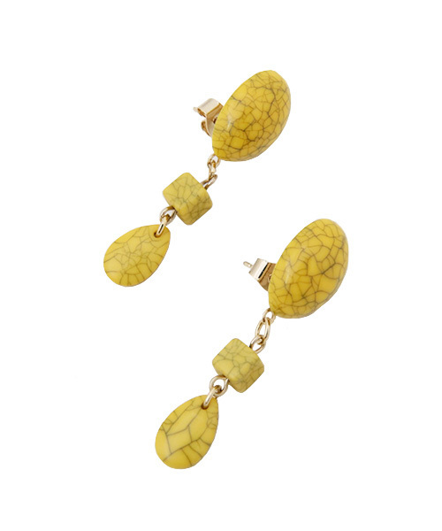 Luz Llena（ラズレナ）の「天然石風カラーピアス（ピアス（両耳用）・レディース・ブルー/イエロー・ﾌﾘ-）」の7枚目の写真