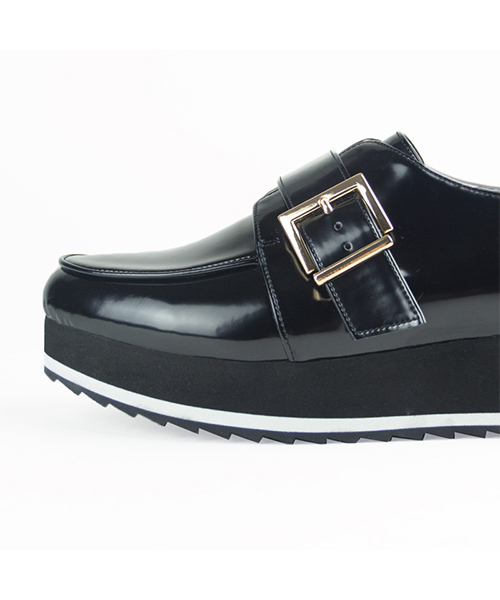 ORiental TRaffic（オリエンタルトラフィック）の「SPECIAL PRICE★厚底ベルトシューズ★7325（パンプス・レディース・ガンメタ/ブラック・SS/L/S/M/LL/3L）」の8枚目の写真