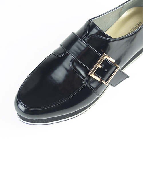 ORiental TRaffic（オリエンタルトラフィック）の「SPECIAL PRICE★厚底ベルトシューズ★7325（パンプス・レディース・ガンメタ/ブラック・SS/L/S/M/LL/3L）」の9枚目の写真