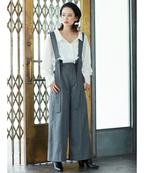 Murua ムルーア の ワイドサスペンダーパンツ その他パンツ Wear