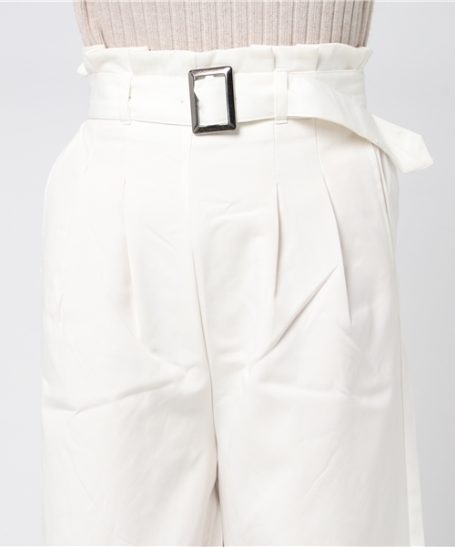 KOBE LETTUCE（コウベレタス）の「こなれ感のある旬デザイン！ウエストラッピンク☆ベルト付ワイドパンツ/レディースボトムス/神戸レタス[M1745]（その他パンツ・レディース・オフホワイト/ピンク/グレー系その他/ブラック/ピンク系その他/ネイビー・FREE）」の12枚目の写真