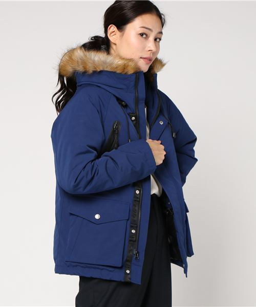 schott（ショット）の「Schott(ショット) SNORKEL DOWN PARKA シュノーケル ダウンパーカー（ダウンジャケット/コート・レディース・ブラック/レッド/オリーブ/オレンジ/ロイヤルブルー・FREE）」の4枚目の写真