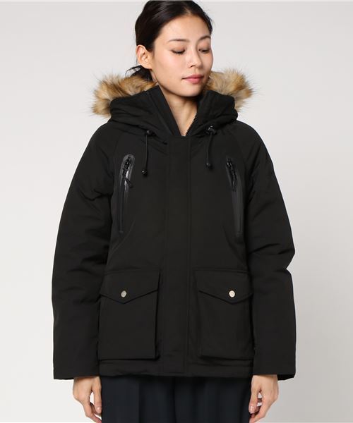 schott（ショット）の「Schott(ショット) SNORKEL DOWN PARKA シュノーケル ダウンパーカー（ダウンジャケット/コート・レディース・ブラック/レッド/オリーブ/オレンジ/ロイヤルブルー・FREE）」の6枚目の写真