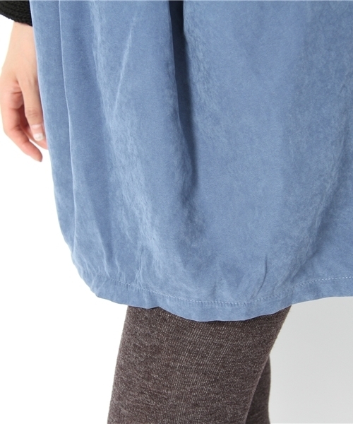 Chico（チコ）の「MIXニット×コクーンスカートワンピース（ワンピース・レディース・ベージュ/ダークグレー/ブラック/アイボリー/ベージュ系その他・FREE）」の9枚目の写真