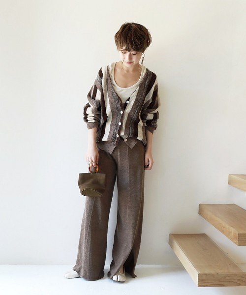 TODAYFUL（トゥデイフル）の「ギャザーウエストニットパンツ（その他パンツ・レディース・ベージュ/カーキ・36inch/38inch）」の10枚目の写真