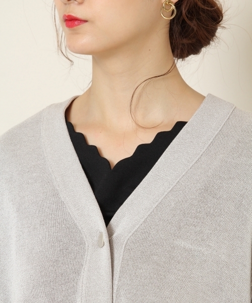 PAGEBOY（ページボーイ）の「Vカーデハイツイスト（カーディガン/ボレロ・レディース・ホワイト/ブルー/ライトグレー/ブラック/ベージュ・FREE）」の14枚目の写真