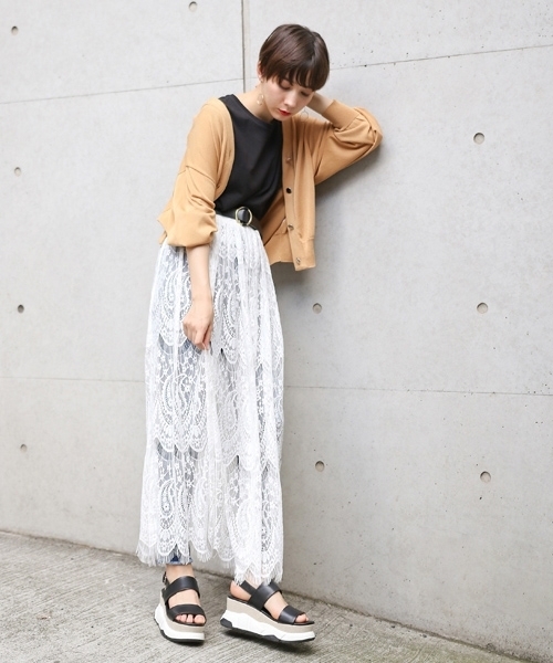 PAGEBOY（ページボーイ）の「Vカーデハイツイスト（カーディガン/ボレロ・レディース・ホワイト/ブルー/ライトグレー/ブラック/ベージュ・FREE）」の21枚目の写真