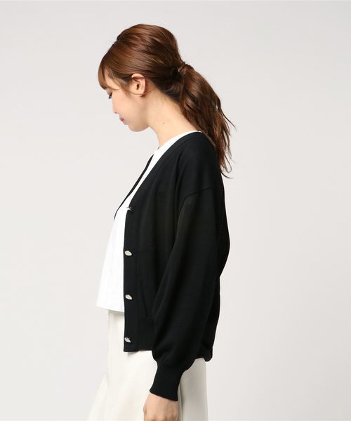 PAGEBOY（ページボーイ）の「Vカーデハイツイスト（カーディガン/ボレロ・レディース・ホワイト/ブルー/ライトグレー/ブラック/ベージュ・FREE）」の6枚目の写真