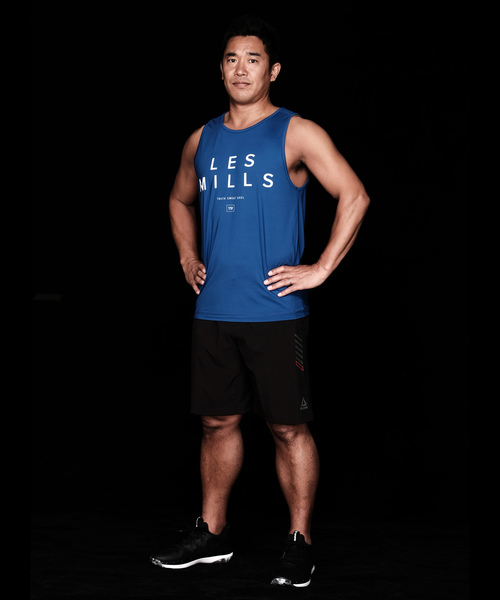 Reebok（リーボック）の「【2018秋冬新作】【野辺和輝モデル】レズミルズ メンズタンクLTD（タンクトップ・メンズ・ブルー・SMALL/MEDIUM/LARGE/X-LARGE/XX-LARGE/XXX-LARGE）」の9枚目の写真