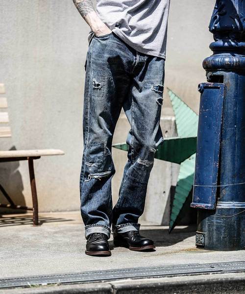MR.OLIVE(ミスターオリーブ)の「サンフォーキン セルビッチ デニム / ヴィンテージ ストレート ジーンズ(デニムパンツ・メンズ・インディゴブルー・29inch/30inch/31inch/32inch/33inch/34inch)」の11枚目の写真