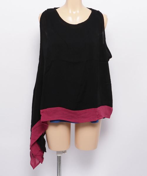 チャイハネ(チャイハネ)の「【チャイハネ】yul 変形レイヤードタンクトップ インナー付き2点セット(タンクトップ・レディース・ホワイト/ブラック/パープル/ネイビー/レッド・FREE)」の10枚目の写真