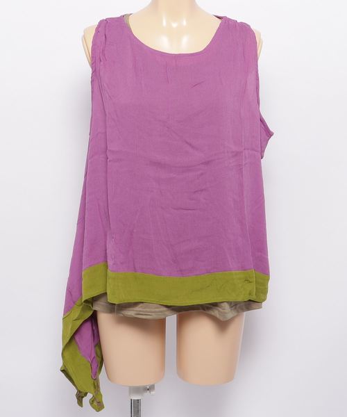 チャイハネ(チャイハネ)の「【チャイハネ】yul 変形レイヤードタンクトップ インナー付き2点セット(タンクトップ・レディース・ホワイト/ブラック/パープル/ネイビー/レッド・FREE)」の19枚目の写真