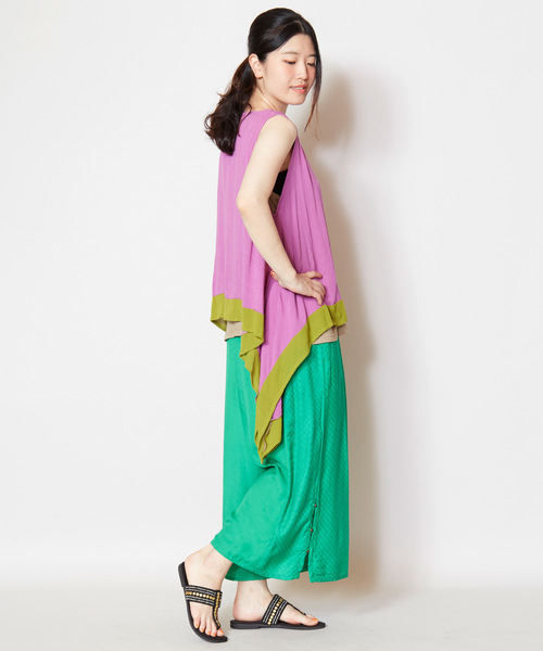 チャイハネ(チャイハネ)の「【チャイハネ】yul 変形レイヤードタンクトップ インナー付き2点セット(タンクトップ・レディース・ホワイト/ブラック/パープル/ネイビー/レッド・FREE)」の21枚目の写真