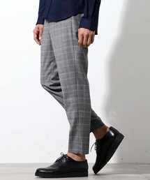 STUDIOUS | 【STUDIOUS】グレンチェックテーパードイージーアンクルパンツ(スラックス)