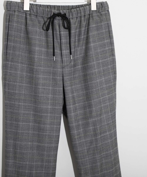 STUDIOUS（ステュディオス）の「【STUDIOUS】グレンチェックテーパードイージーアンクルパンツ（スラックス・メンズ・ブラウン/グレー・1/2/3）」の3枚目の写真