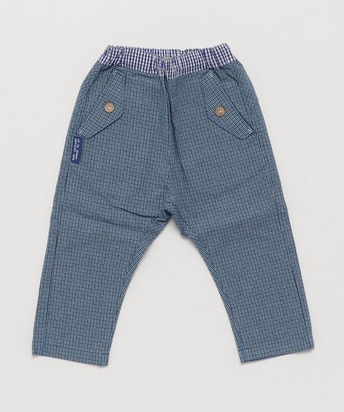 RAGMART（ラグマート）の「8分丈ツイル先染めチェックパンツ（その他パンツ・キッズ・ブルー/ブラウン・100cm/110cm/120cm/130cm）」の4枚目の写真