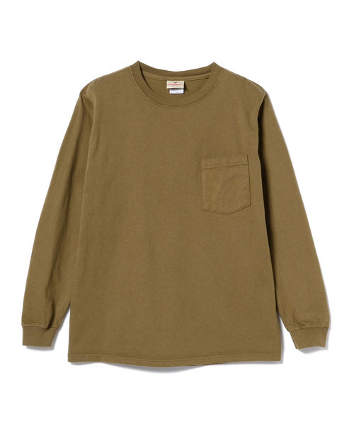 Goodwear(Since1983)（グッドウェア）の「Goodwear / ポケット ロング スリーブ Tシャツ（Tシャツ/カットソー・メンズ・ホワイト/ブラック/グレー/カーキ/オリーブ/レッド/パープル/ブラウン/ネイビー・SMALL/MEDIUM/LARGE/X-LARGE）」の6枚目の写真