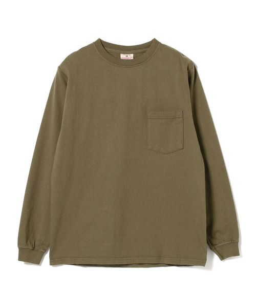 Goodwear(Since1983)（グッドウェア）の「Goodwear / ポケット ロング スリーブ Tシャツ（Tシャツ/カットソー・メンズ・ホワイト/ブラック/グレー/カーキ/オリーブ/レッド/パープル/ブラウン/ネイビー・SMALL/MEDIUM/LARGE/X-LARGE）」の5枚目の写真
