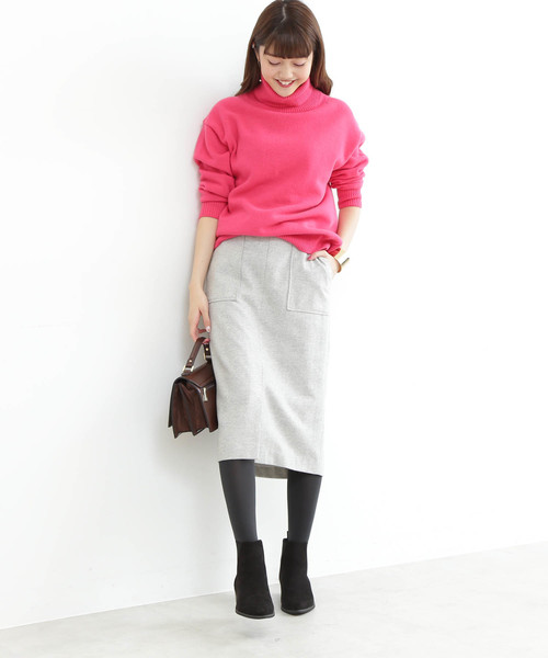 N.（N. Natural Beauty Basic）（エヌエヌナチュラルビューティーベーシック）の「◆ラムウールタートルニット（ニット/セーター・レディース・ホワイト/ベージュ/グレー/ピンク/イエロー・MEDIUM）」の21枚目の写真