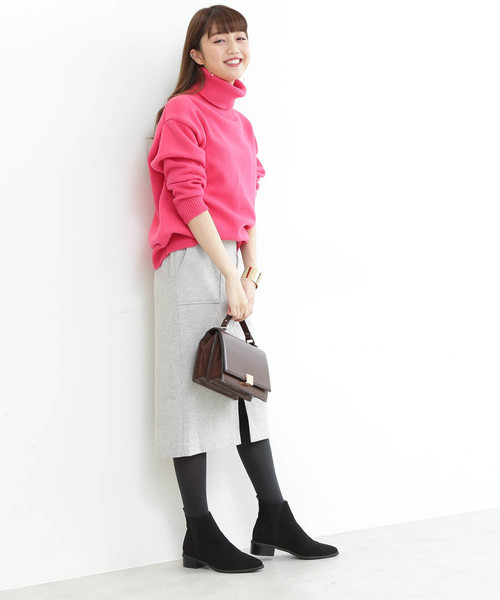 N.（N. Natural Beauty Basic）（エヌエヌナチュラルビューティーベーシック）の「◆ラムウールタートルニット（ニット/セーター・レディース・ホワイト/ベージュ/グレー/ピンク/イエロー・MEDIUM）」の22枚目の写真