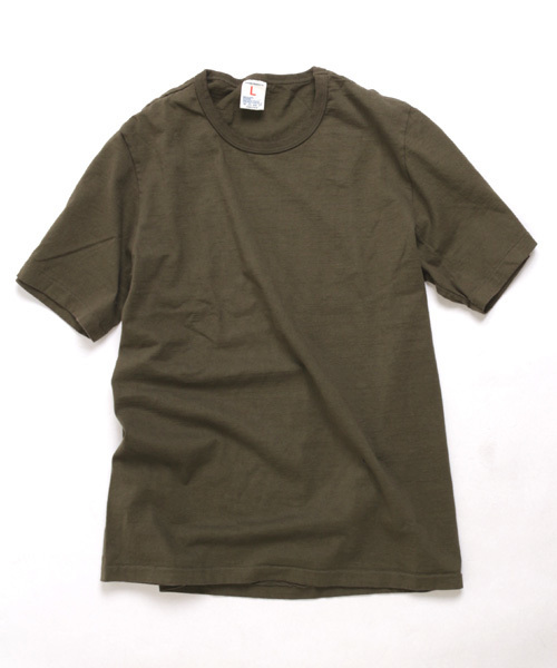Denime（ドゥニーム）の「【MadeInJapan】BASIC CUTSEW/ベーシックカットソークルーネックT（Tシャツ/カットソー・メンズ・グレー/オリーブ/ブラック/ホワイト/オレンジ/サックスブルー/イエロー/ネイビー/グリーン/杢グレー/カーキ/ライトブラウン・SMALL/MEDIUM/LARGE/X-LARGE/X-SMALL）」の6枚目の写真