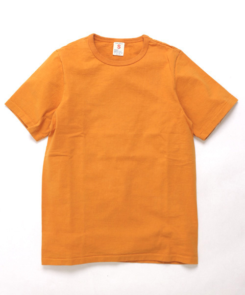 Denime（ドゥニーム）の「【MadeInJapan】BASIC CUTSEW/ベーシックカットソークルーネックT（Tシャツ/カットソー・メンズ・グレー/オリーブ/ブラック/ホワイト/オレンジ/サックスブルー/イエロー/ネイビー/グリーン/杢グレー/カーキ/ライトブラウン・SMALL/MEDIUM/LARGE/X-LARGE/X-SMALL）」の12枚目の写真