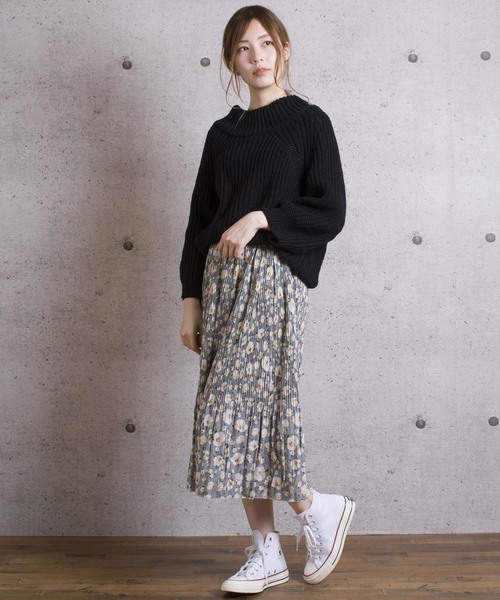 LUGG NAGG(ラグナグ)の「【Jewelobe/ ジュエローブ】 リトルフラワープリーツスカート(スカート・レディース・ブラック/ベージュ/グレー/オフホワイト・FREE)」の12枚目の写真