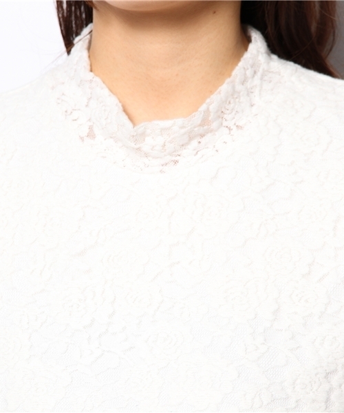mystic（ミスティック）の「レースプルオーバー（Tシャツ/カットソー・レディース・オフホワイト/ブラック/ベージュ・ﾌﾘ-）」の7枚目の写真