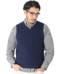 BEAMS PLUS | BEAMS PLUS / ケーブルニットベスト 14S/S(ベスト)