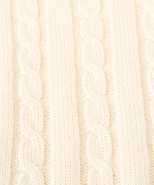 BEAMS PLUS(ビームスプラス)の「○BEAMS PLUS / ケーブルニットベスト 14S/S(ベスト・メンズ・オフホワイト/ネイビー・LARGE/SMALL/X-LARGE/MEDIUM)」の5枚目の写真