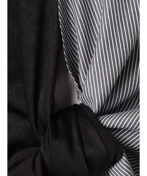 EMODA(エモダ)の「ドッキング2WAYトップ(シャツ/ブラウス・レディース・ホワイト/ブラック・FREE)」の4枚目の写真