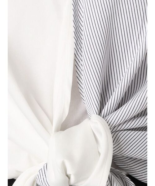 EMODA(エモダ)の「ドッキング2WAYトップ(シャツ/ブラウス・レディース・ホワイト/ブラック・FREE)」の3枚目の写真