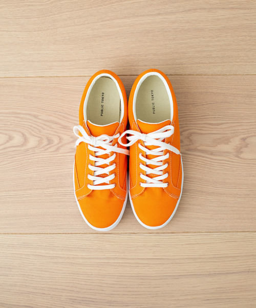 PUBLIC TOKYO（パブリックトウキョウ）の「軽撥水ナイロンキャンバススニーカー（スニーカー・メンズ・ブラック/ベージュ/オレンジ・1/2/3）」の7枚目の写真