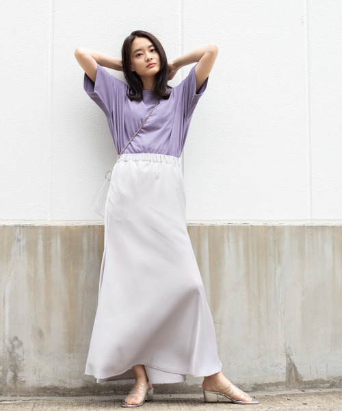 WEGO（ウィゴー）の「WEGO/USAコットンUネックTシャツ（Tシャツ/カットソー・レディース・ブラック/ベージュ/ピンク/ホワイト/パープル/ブルー/ライトベージュ/パープル系その他/グリーン/マスタード・MEDIUM/LARGE/SMALL）」の15枚目の写真