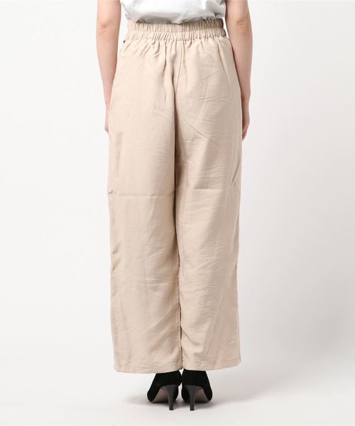 STYLEBLOCK(スタイルブロック)の「クレープフロントリボンタックワイドパンツ(その他パンツ・レディース・テラコッタ/ライトベージュ/ミント/ブラック・M)」の5枚目の写真