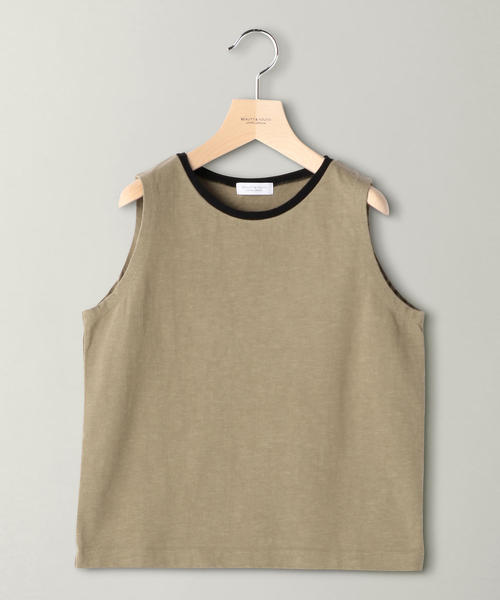 BEAUTY&YOUTH UNITED ARROWS（ビューティーアンドユースユナイテッドアローズ）の「BY スラブコットンコンパクトノースリーブカットソー о（Tシャツ/カットソー・レディース・ブラック/オリーブ/ナチュラル・FREE）」の17枚目の写真