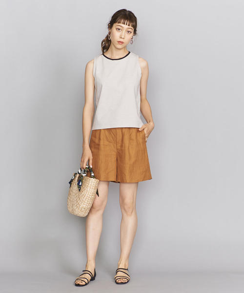 BEAUTY&YOUTH UNITED ARROWS（ビューティーアンドユースユナイテッドアローズ）の「BY スラブコットンコンパクトノースリーブカットソー о（Tシャツ/カットソー・レディース・ブラック/オリーブ/ナチュラル・FREE）」の12枚目の写真