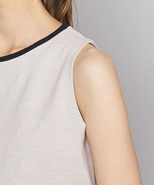 BEAUTY&YOUTH UNITED ARROWS（ビューティーアンドユースユナイテッドアローズ）の「BY スラブコットンコンパクトノースリーブカットソー о（Tシャツ/カットソー・レディース・ブラック/オリーブ/ナチュラル・FREE）」の10枚目の写真