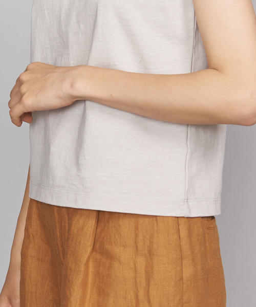 BEAUTY&YOUTH UNITED ARROWS（ビューティーアンドユースユナイテッドアローズ）の「BY スラブコットンコンパクトノースリーブカットソー о（Tシャツ/カットソー・レディース・ブラック/オリーブ/ナチュラル・FREE）」の9枚目の写真