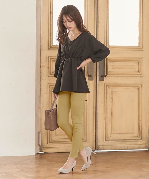 KOBE LETTUCE（コウベレタス）の「シガレットストレートカラーパンツ（その他パンツ・レディース・グレー/オフホワイト/ブラック/ネイビー/ベージュ/ブルー系その他・L/S/M/LL）」の12枚目の写真