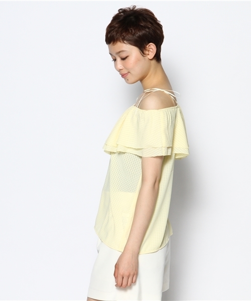 Chico(チコ)の「フリルチュニック(シャツ/ブラウス・レディース・ネイビー/イエロー/ホワイト・FREE)」の14枚目の写真