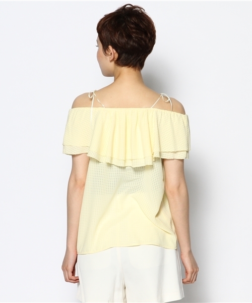 Chico(チコ)の「フリルチュニック(シャツ/ブラウス・レディース・ネイビー/イエロー/ホワイト・FREE)」の8枚目の写真