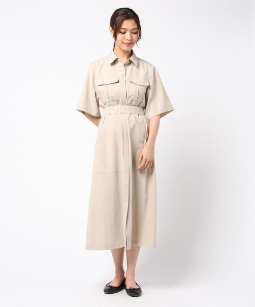 セール 洗える Allureville アルアバイル のファッション Allureville アルアバイル のシャツワンピース ストレッチツイルシャツワンピース 19 14 150 をセール価格で購入できます Allureville 洗える ストレッチツイルシャツ ワンピース