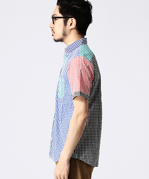 BEAMS（ビームス）の「○BEAMS / ベーシック ギンガムチェック シャツ（シャツ/ブラウス・メンズ・ブラック/ブルー/カラフル・MEDIUM/SMALL/X-LARGE/LARGE）」の9枚目の写真