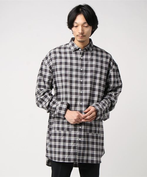 rovtski（ロフトスキー）の「【ビッグシルエット】フランネル BIG  LONG  SHIRT 2（シャツ/ブラウス・メンズ・その他1/その他17/その他6・FREE）」の2枚目の写真