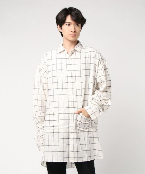 rovtski（ロフトスキー）の「【ビッグシルエット】フランネル BIG  LONG  SHIRT 2（シャツ/ブラウス・メンズ・その他1/その他17/その他6・FREE）」の3枚目の写真