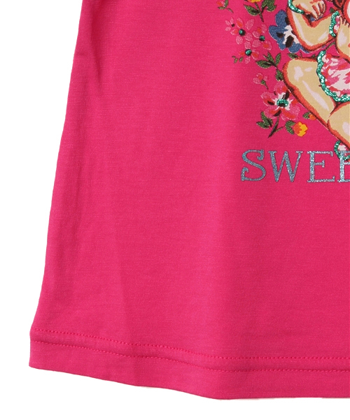 HYSTERIC MINI（ヒステリックミニ）の「BABY Dreamy sweet rose フレアスリーブチュニック（タンクトップ・キッズ・ライトグリーン/ピンク/ブラック・80/90）」の8枚目の写真