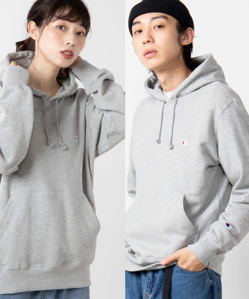 Champion（チャンピオン）の「WEGO/Champion ワンポイント刺繍裏毛スウェットプルパーカー（パーカー・メンズ・ワイン/ホワイト/ネイビー/杢グレー/ブラック/オートミール・MEDIUM/LARGE/X-LARGE）」の3枚目の写真